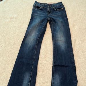 7 For All Mankind Girl’s flare distressed jeans. Size 8
